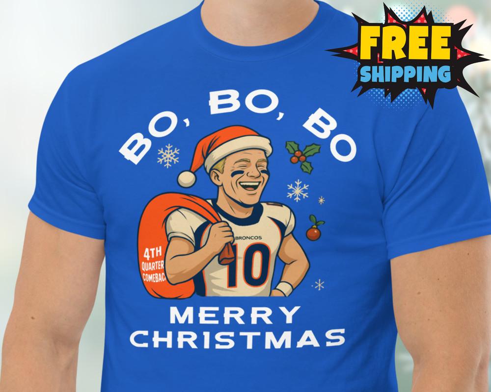 NEW Funny Bo Nix Shirt Broncos Christmas Shirt Denver Football Broncos Gift Unisex T-Shirt S