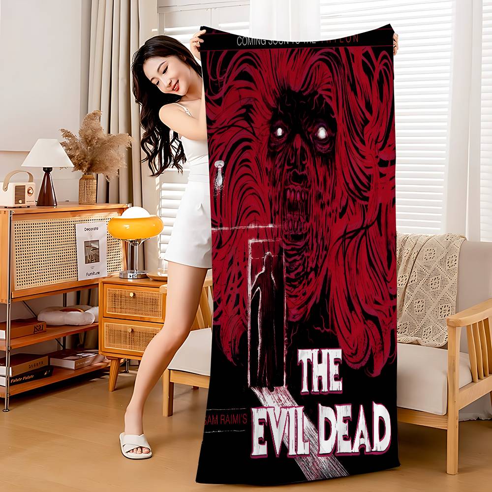 T-La E-Evil Dead Anime Asciugamano da Spiaggia Morbido Assorbente Panno per Lavaggio Regali per Bambini Viaggio Campeggio Palestra