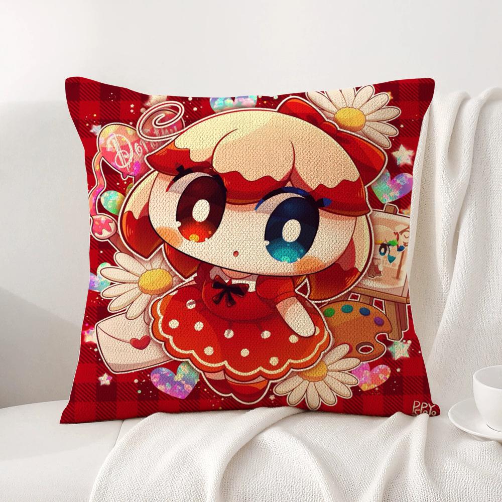 Cartoon P-Pepoyos Cushion Cover Summer Coolness Linen Fabric Double-Sided Printing Pillow Case Sofa Home Decor Gift