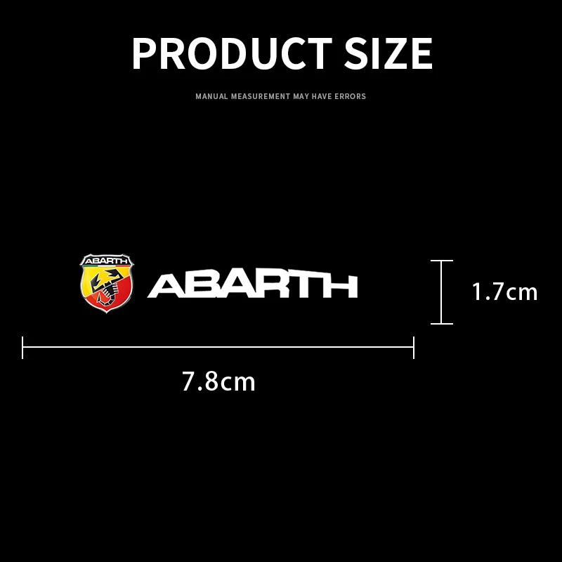 HIBWO1 Car Steering Wheel Badge Stickers Car Door Handle Label Decal For Fiat Abarth 595 Abarth 500 Abarth 124 Spider Car Accessories