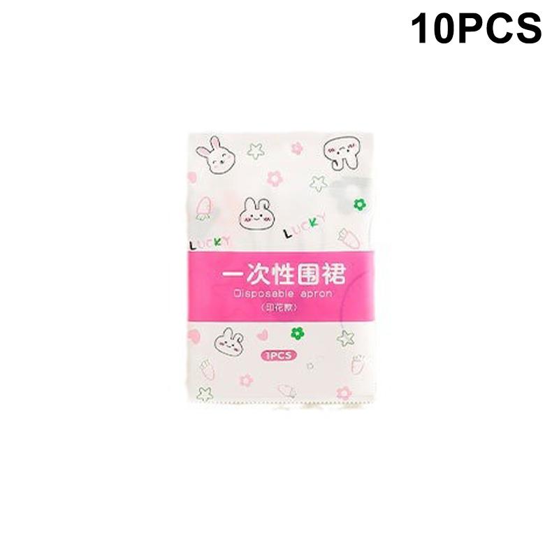 

10 шт. Одноразовый фартук для кастрюли, маслостойкий, грязеотталкивающий фартук, взрослый, портативный, для уборки, готовки, из нетканого материала, водонепроницаемый, Delanta 10PCS