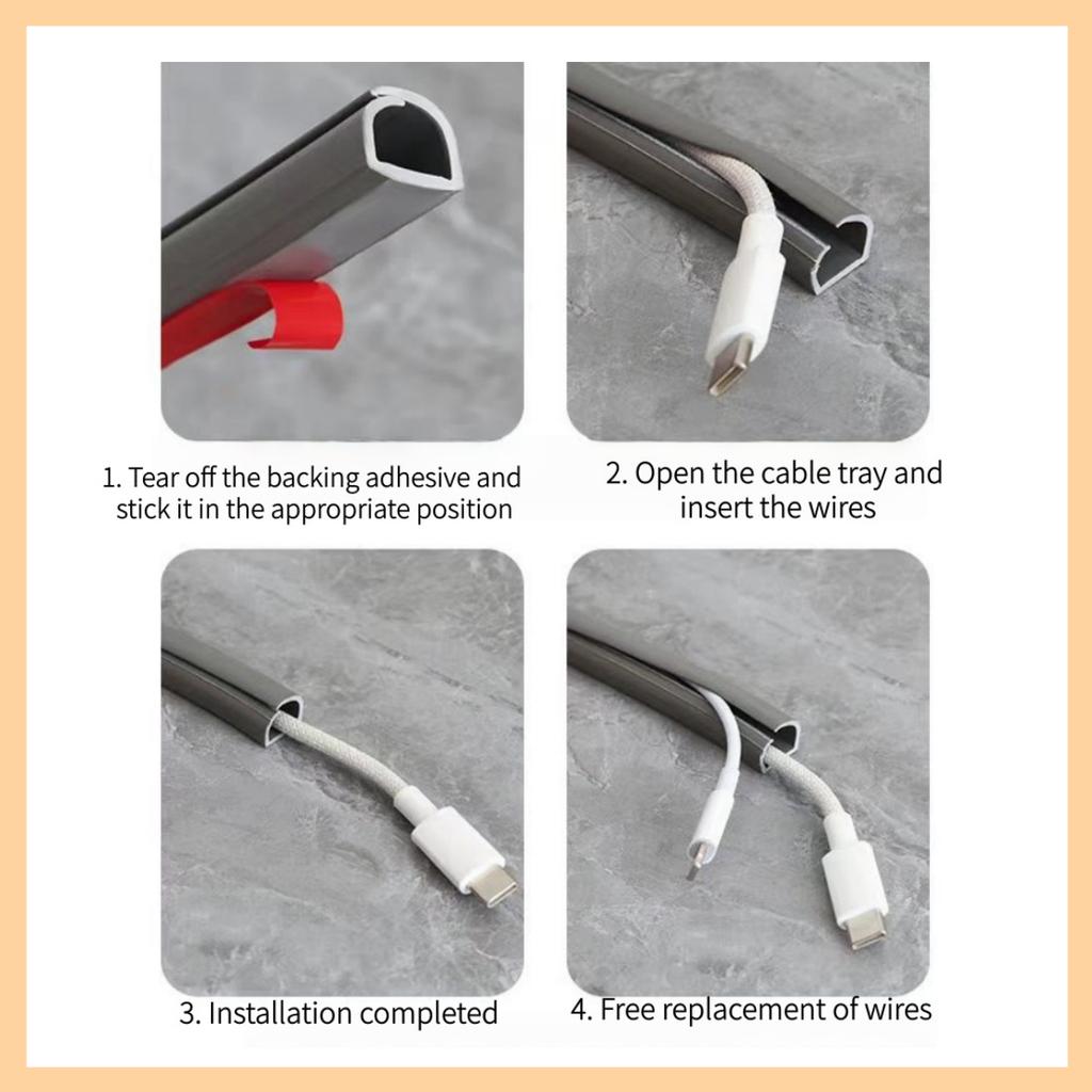 1pc 1m/39.37in Wire Slot Wire Organizer Cable Cover Extension Wiring Duct Protector Cord Protector Floor Cord Cover Power Cable