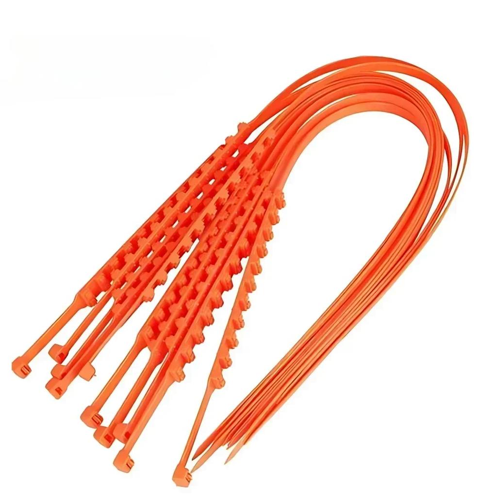 10-50PCS Anti Skid Snow Chains Car Winter Tire Chains Double Grooves Emergency Outdoor Snow Tire Wheels Protector Accessories