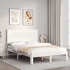 Vidaxl Bed Frame Without Mattress, White, 140X200 Cm, Solid Pine Wood