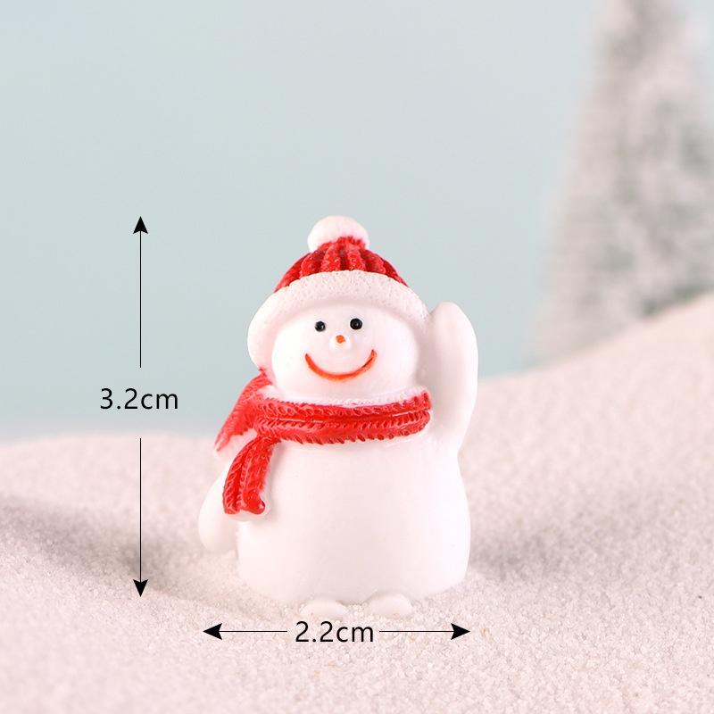 Charming Christmas Tree Santa Claus Snowman Ornaments Delightful Miniature Garden Decor For All Occasions
