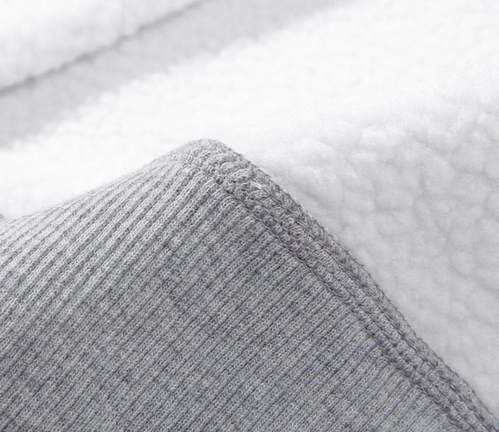 EASTEMPO Long Solid Loose Plus Sizes Women's Fall/Winter Fleece-Lined Hoodie, Sleeve, Zip-Up, Thick, Color, Fit, Stylish, (JP, Alphabet, 2XL, Gray)