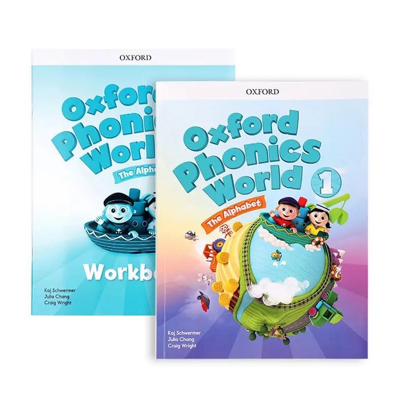 2 книги для детей для обучения английскому языку Oxford Phonics World Уровень 1/2/3/4/5 Книги для чтения + Рабочие тетради Книги для детей Учебная книга Level 1