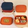 4 Compartments Microwave Safe Lunch Box BPA-free Food Storage Container Silicone Lunch Box Picnics