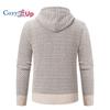 Cozy Up Pullover für Herren, durchgehender Reißverschluss, Fleecefutter, schmal geschnittener Strickpullover mit 2 Fronttaschen