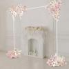 2.4×2.4m White Iron Wedding Backdrop Stand,Sturdy Metal Wedding Arch Stand for Ceremony Reception Party Event Backdrop Decor