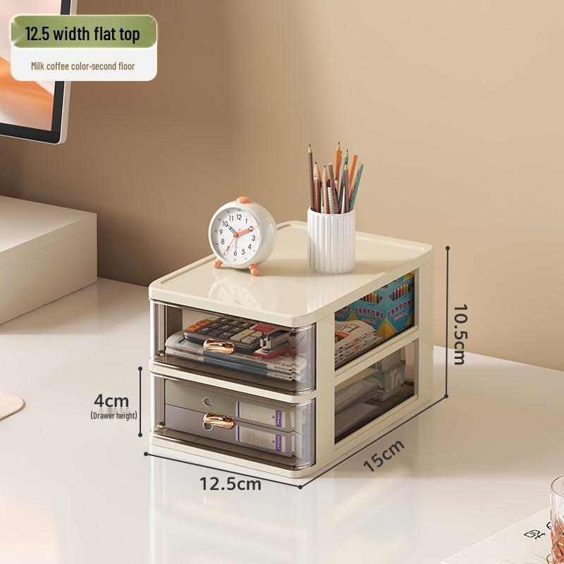 Transparent Multi-Layer Drawer Organizer for Office Desk Supplies