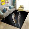 3D Sword Dagger Machete Saber Knife Area Rug,Carpet Rug for Living Room Bedroom Sofa Doormat Decor,Kid Play Non-slip Floor Mat