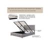 Double Bed 140x200 - MUVOE - Hydraulic Folding Storage - Velvet Fabric - Capacity 250 Kg