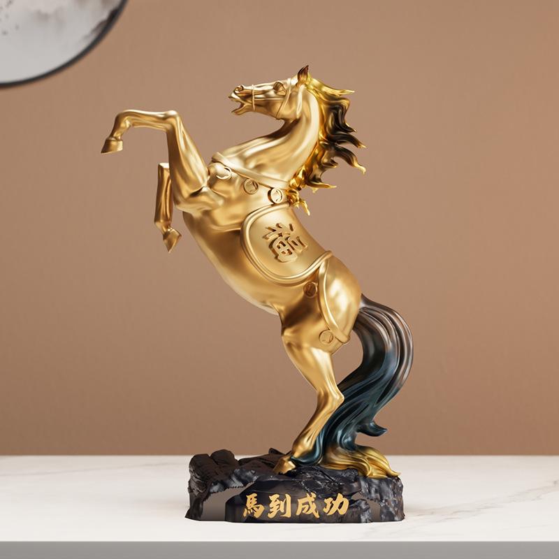Neue Chinesische Stil Luxus Pferde Statue "Erfolg", High-End Wohnzimmer Dekoration, Eingangsbereich Büro Feng Shui Ornament Geschenk
