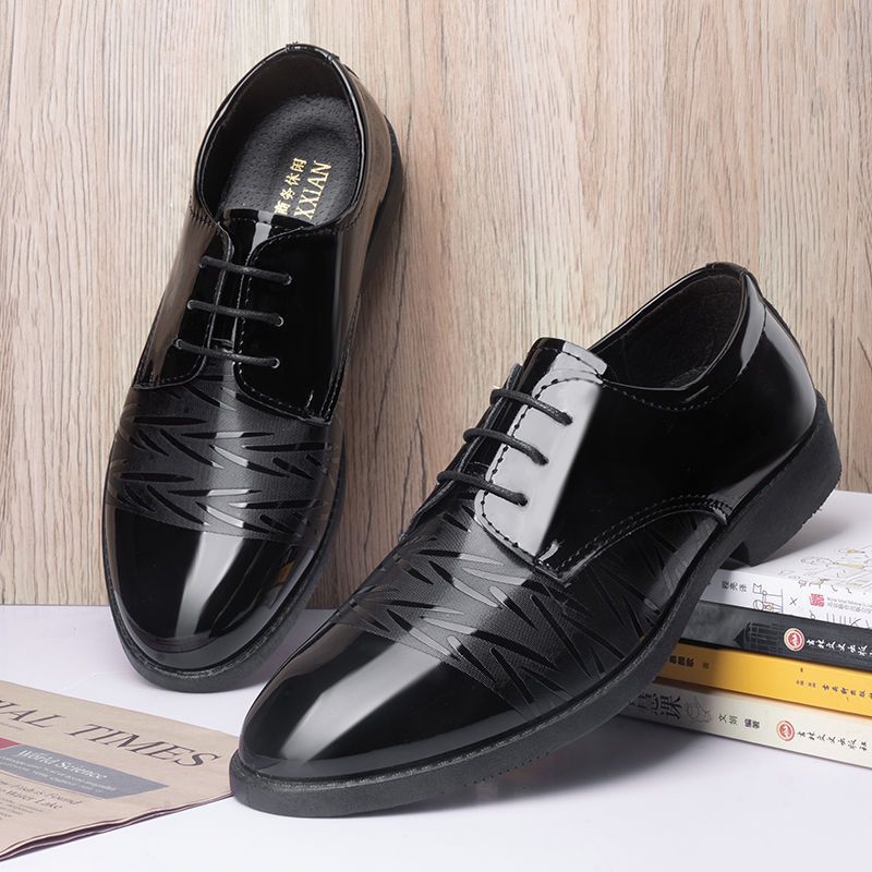 

Дышащая мужская обувь на весну и осень, корейская версия, британские черные свадебные туфли, повседневные деловые туфли из кожи, мужские рабочие туфли для шафера 44