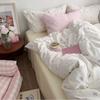 French Style Retro Printed Bedding Rural Style Duvet Cover Solid Color Dust-proof and Easy To Clean Mattress Protective Covers Envelope Pillowcase