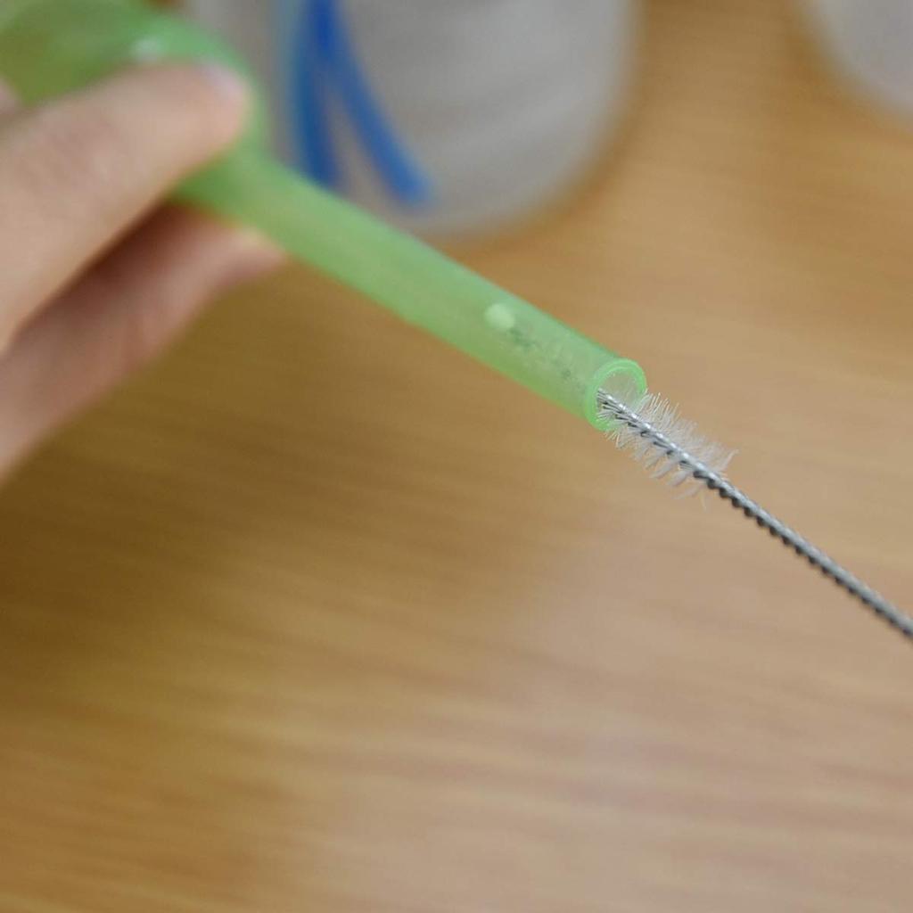 iBasingo Stainless Steel Straw Cleaning For Drinking Straws and Baby Bottle Gap Set of BV1025 Brush, Brush, 174.5mm, Hoses, Ultra-thin Type, Brush,