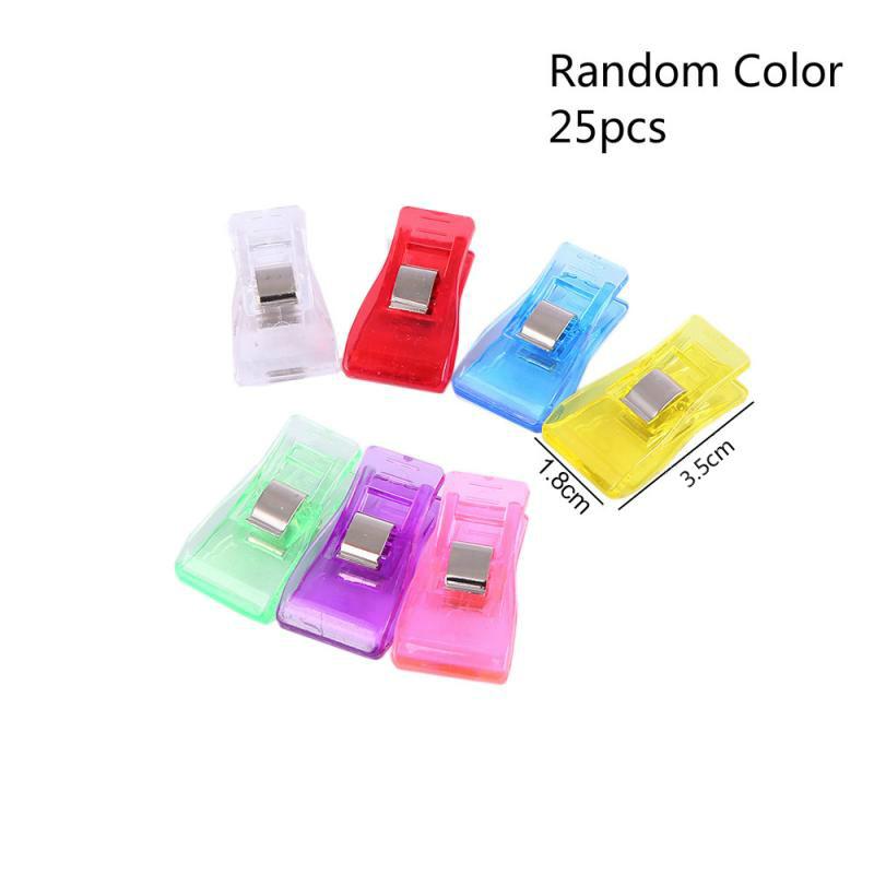 25PCS Sewing Clips Plastic Clamps Quilting Crafting Crocheting Knitting Safety Clips Assorted Colors Binding Clips Paper