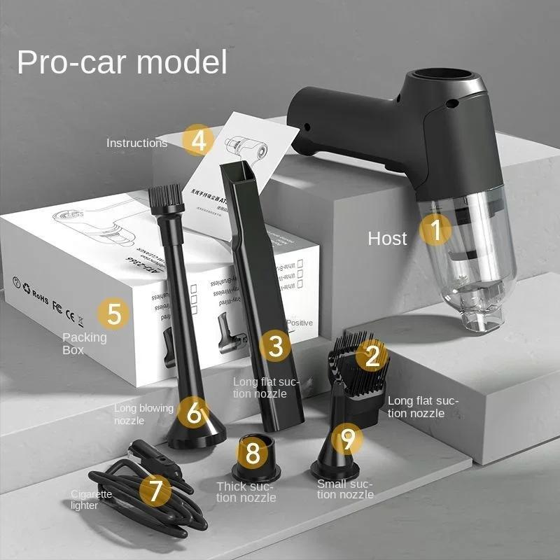 9000Pa Wireless Car Vacuum Cleaner Cordless Handheld Household and Car Dual-use Mini Vacuum Cleaner with Built-in Battery