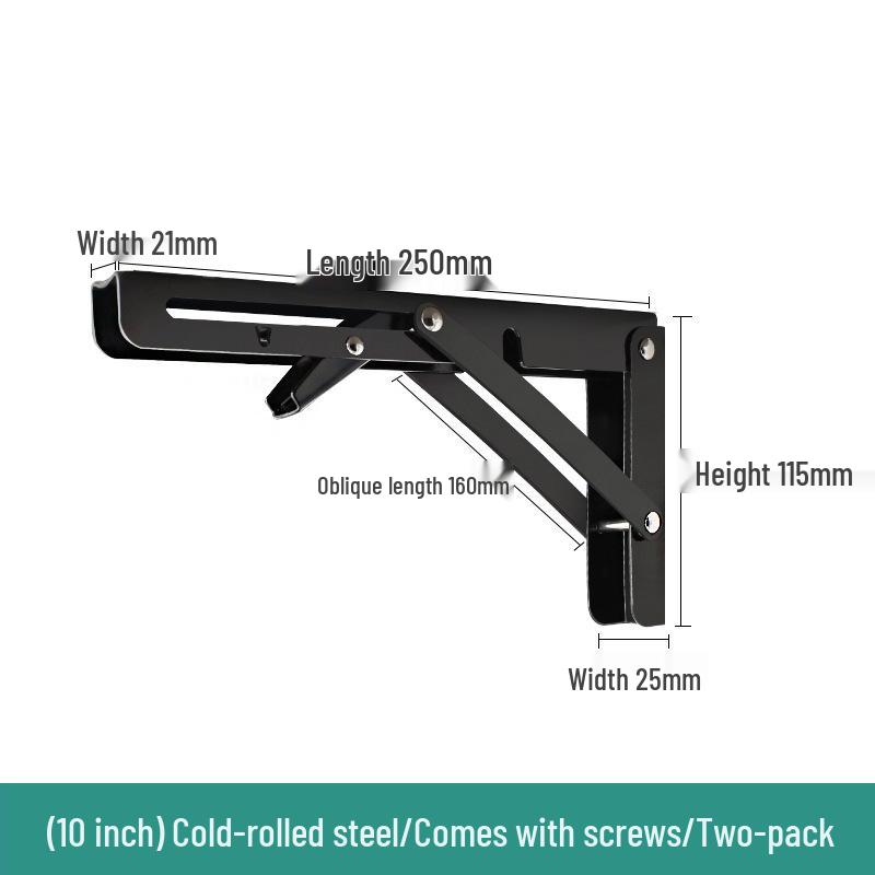 Stainless Steel Foldable Wall-Mounted Triangular Support Bracket