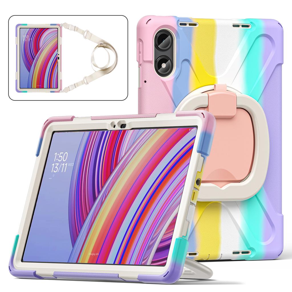 360 Rotating Kids Case Universal for Xiaomi Poco Pad Redmi Pad Pro 2024 12.1 Inch Heavy Duty Stand Cover with Shoulder Strap