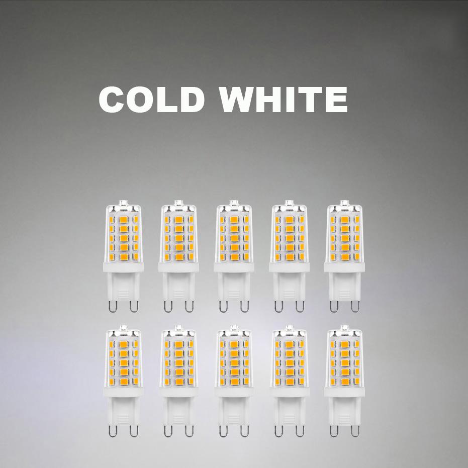 10 Adet AC220V G9 Lamba Dim Edilebilir 5W PC Seramik Titreşimsiz 2835SMD 32LED Süper Parlak LED Ampul Ev Aydınlatması İçin