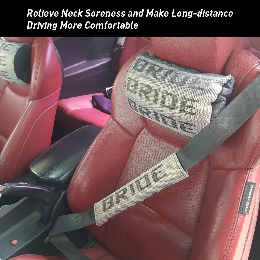 Universal Car Neck Pillows BRIDE Fabric Gradation Auto Seat Support Headrest Car Neck Headrest Pillow