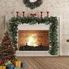 Garland 6ft Christmas Led Light Up Wreaths Red Berry Rattan Xmas Fireplace Decor