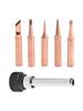 6 Pcs Copper 900M-T Soldering Iron Tip & Handle Set And Soldering Station Power Tool Welding Table Accessories