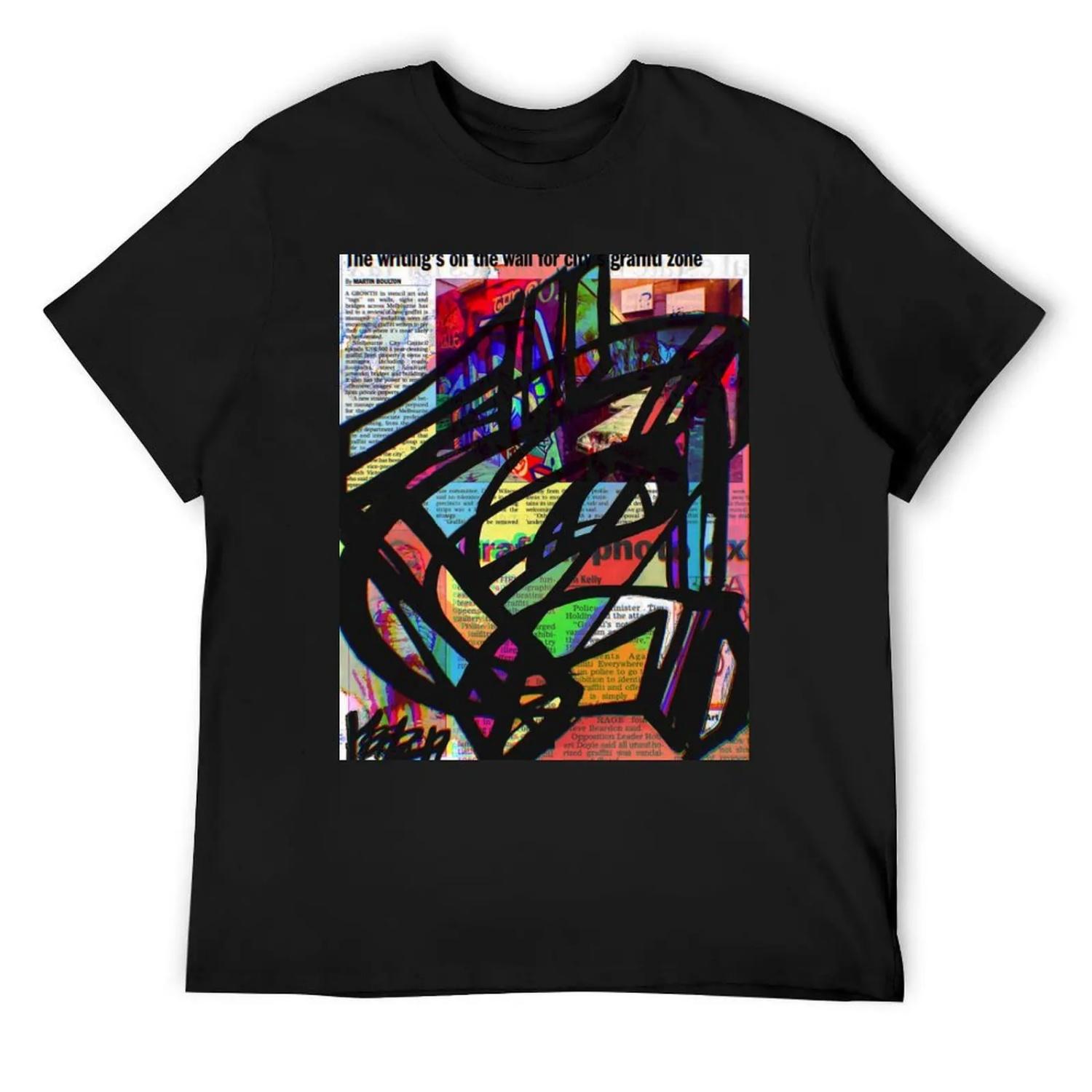 

Graffiti NewsKerLZ T-Shirt anime man clothes shirts men XXXXXL чорний