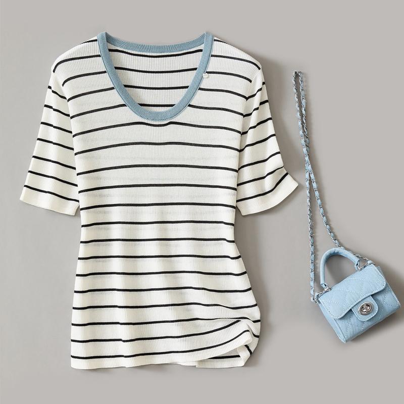 Striped Knitted T-Shirt