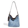 Niche Design Retro Woven Underarm Bucket Bag for Women 2025 New Large Capacity Lazy Style Handheld Shoulder Bag