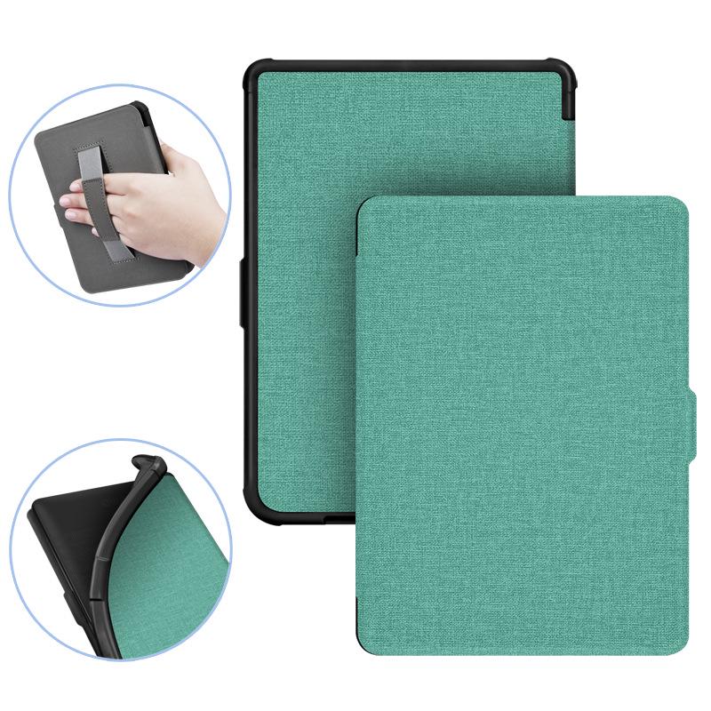 Compatible Kobo Clara HD Linen Texture Protective Leather Case for 2018 Model & Tolino Shine 3