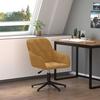 Vidaxl Swivel Office Chair, Brown, Upholstered In Velvet