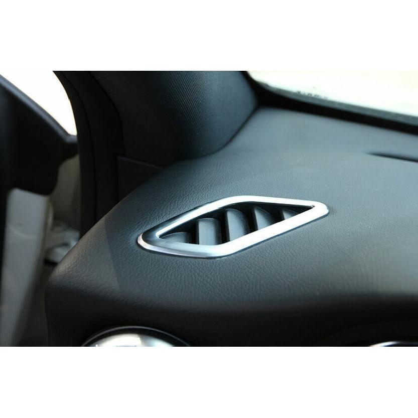 Dashboard Side Vent Overlay Cover 2PCS Fit For Benz GLA CLA 2013- ABS Silver
