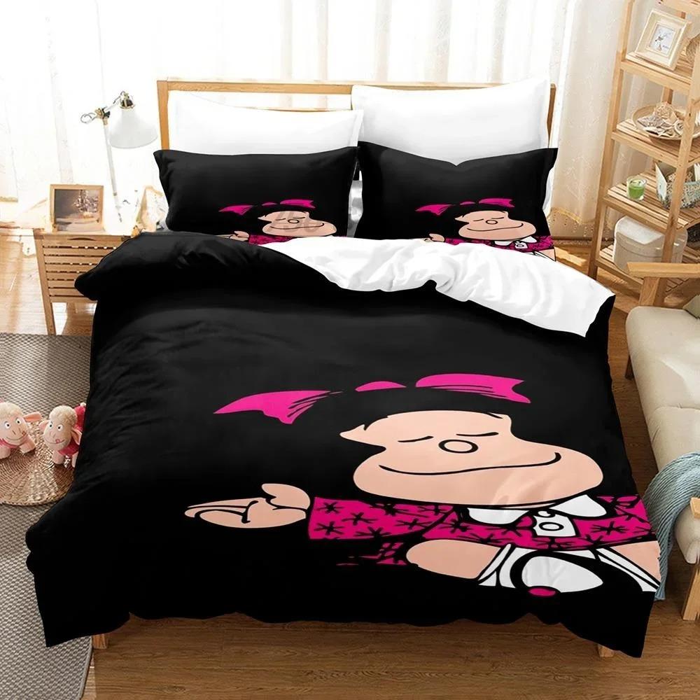 3D Druck Anime Mafalda Bettwäsche Set Einzelbett Twin Full Queen King Size Bettset Erwachsener Kind Schlafzimmer Bettbezug Sets Heimtextilien