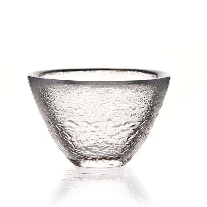 Japanese Hammer Grain Glass Tea Cup Crystal Transparent Cup Kung Fu Tea Set Home Owner Small Tea Cup Tea Bowl G
