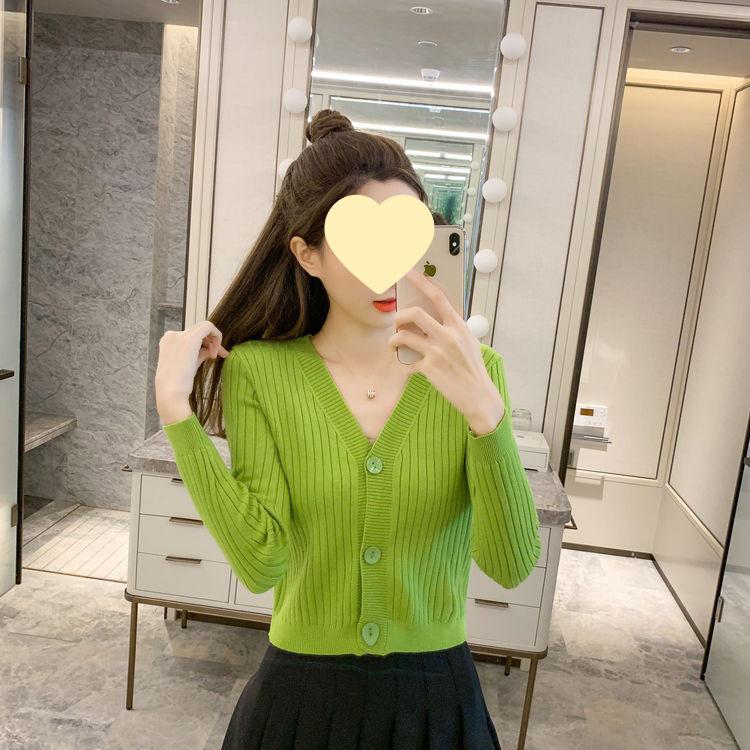 Korean Style 2025 Knit Cardigan: Versatile Long Sleeve Sweater for Spring & Autumn