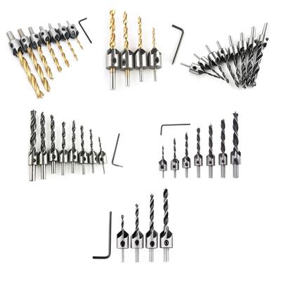 Woodworking Chamfer Countersink Drill Bit Countersink Drill Bits Three Pointed Countersink Drill Bit Wood Plug Cutter
