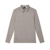 Blue Series Solid Soft Comfortable Fleece Long Sleeve Polo Shirt Men Tops Starry-Gray F11M442218F-DY