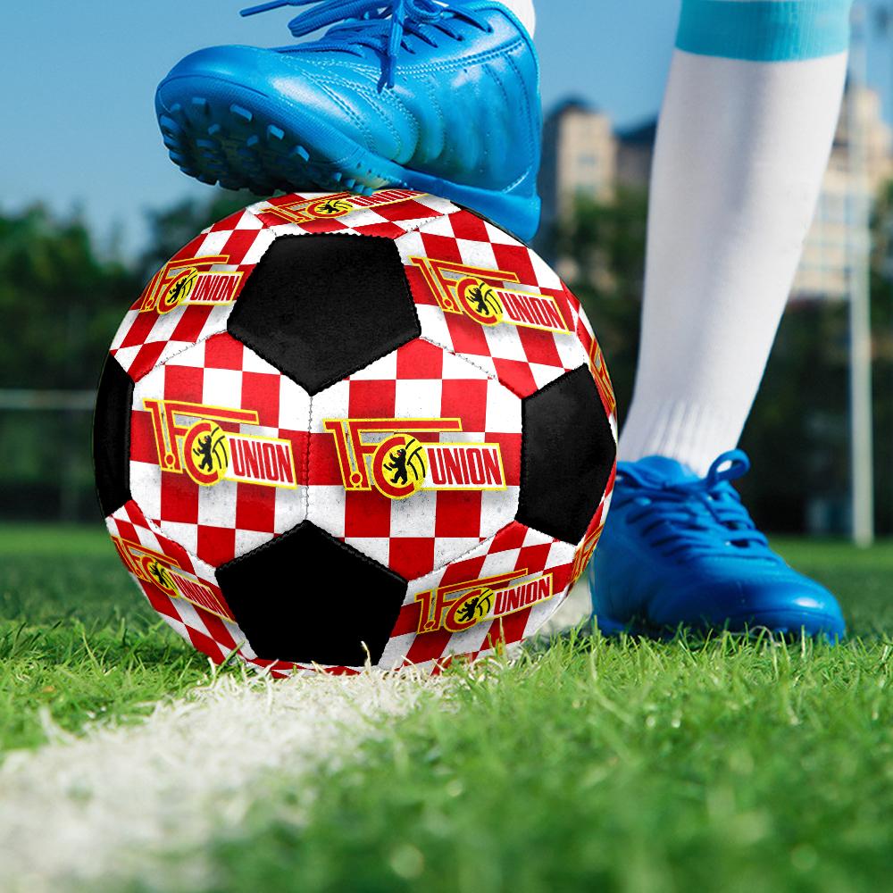 Union Berlin Hallenfußball Ball Bunt Maschinengenäht PVC Größe 5 Teamtraining Wettkampfbereit Langlebig Hoher Rückprall Coole Sportgeschenk