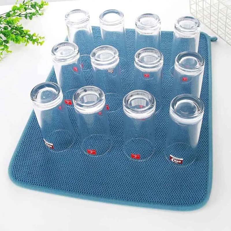 38 X 50cm Anti Slip Absorbent Dish Drying Mat Kitchen Sink Drainer Placemats