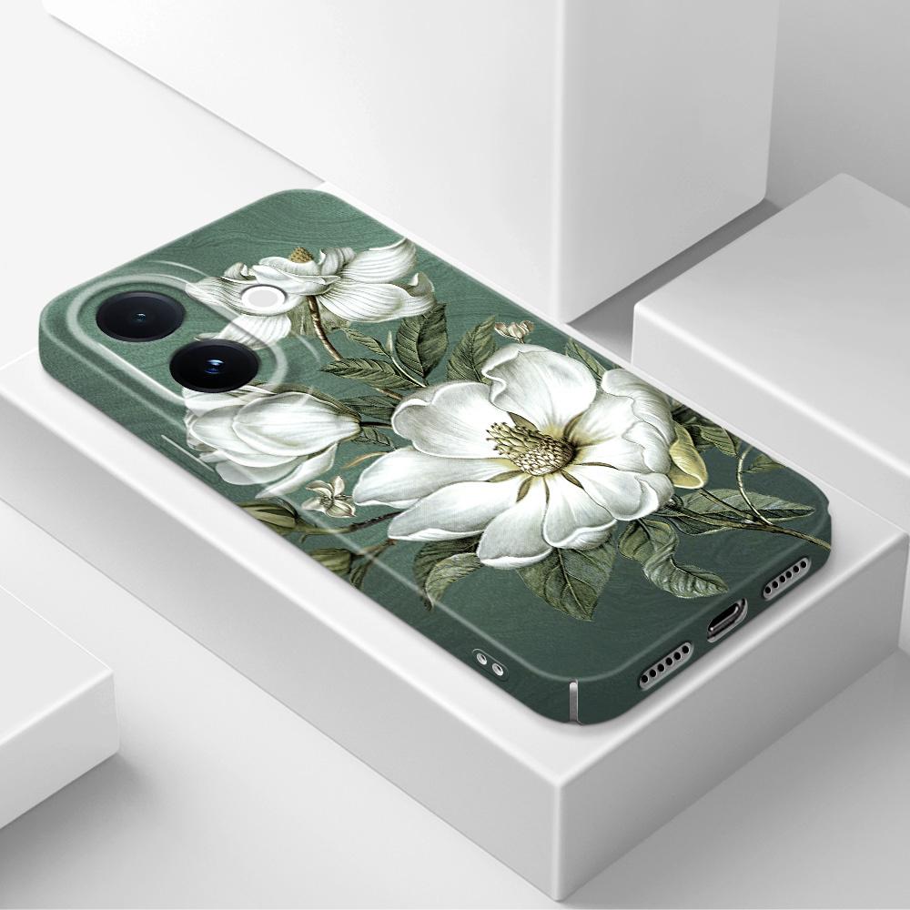 Gorgeous Magnolia Phone Case For VIVO V60 V50 V40 Lite V27 V25 V23 V23E V20 Pro 4G 5G Film Hard Cover