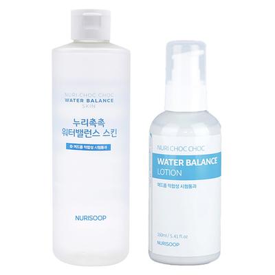 Nuri Moist Water Balance Skin Large Capacity 320ml + Lotion 160ml, 1 Set