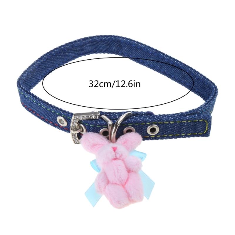 Sweet Short Necklace Cool Collarbone Chain Pink Rabbit Collar Necklace Unique Neck Jewelry Gift for Fashion Forward Girl