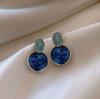 Geometric Glazed Color Stud Earrings Irregular Design for Women