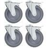 Day and Night - Day and Night Swivel Casters Pin Hole and Double Brakes 4 Pcs 125mm