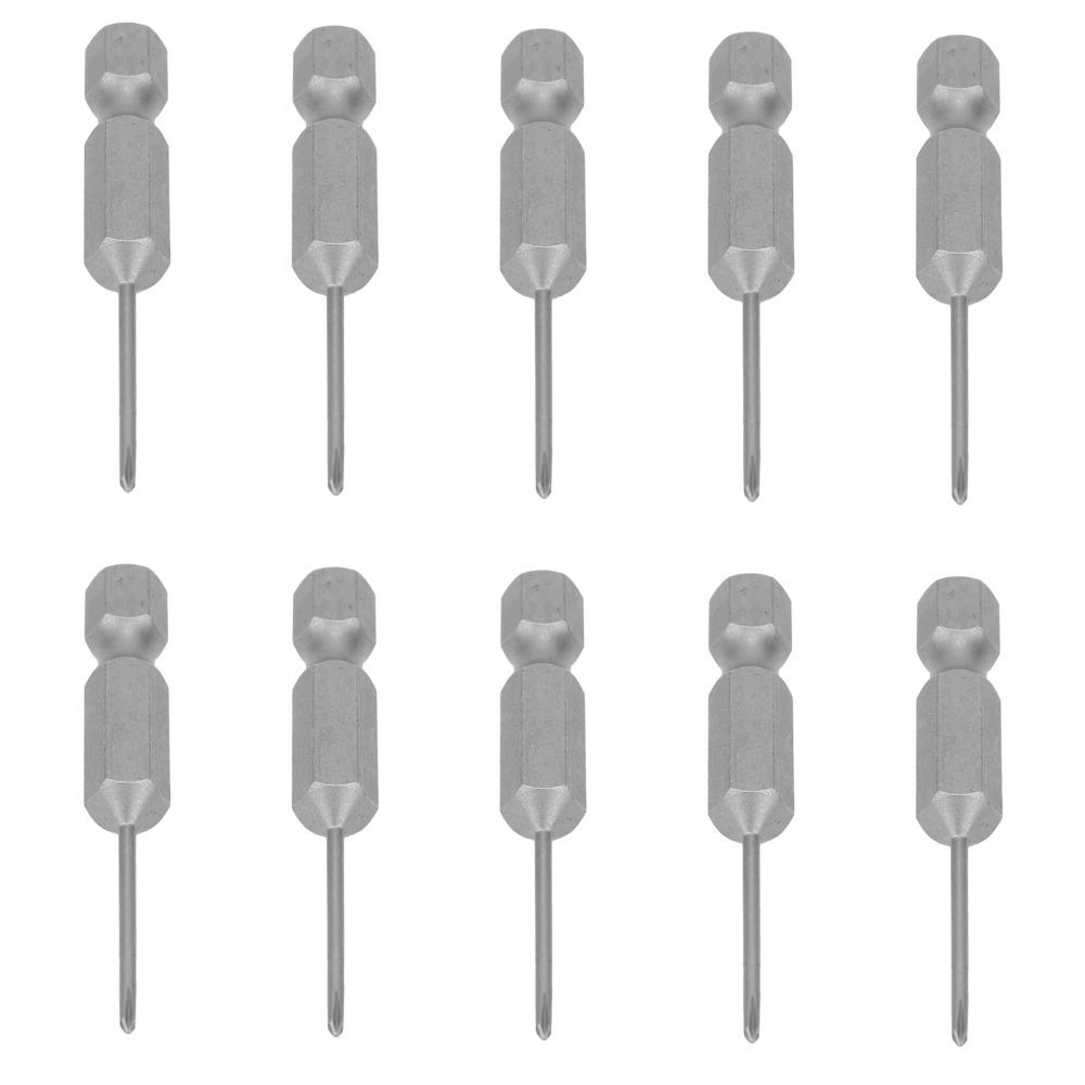 10pcs 50mm Length Magnetic Screwdriver Bits 1.6mm Size Cross Screwdriver Bits Construction Projects