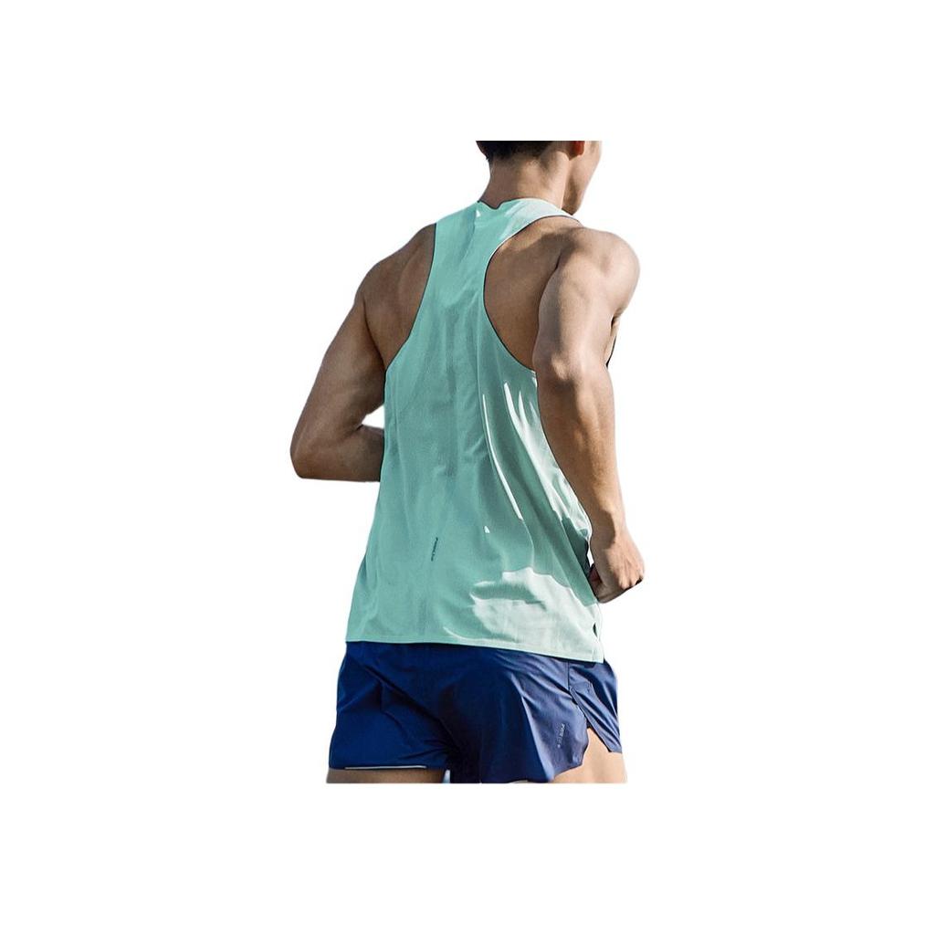 SAUCONY Logo Buchstaben Druck Racing Laufen Atmungsaktiv Feuchtigkeitstransportierend Bequem Rundhals Ärmellose Weste Herren Tops Flaschenblau SC2230678A-BL03