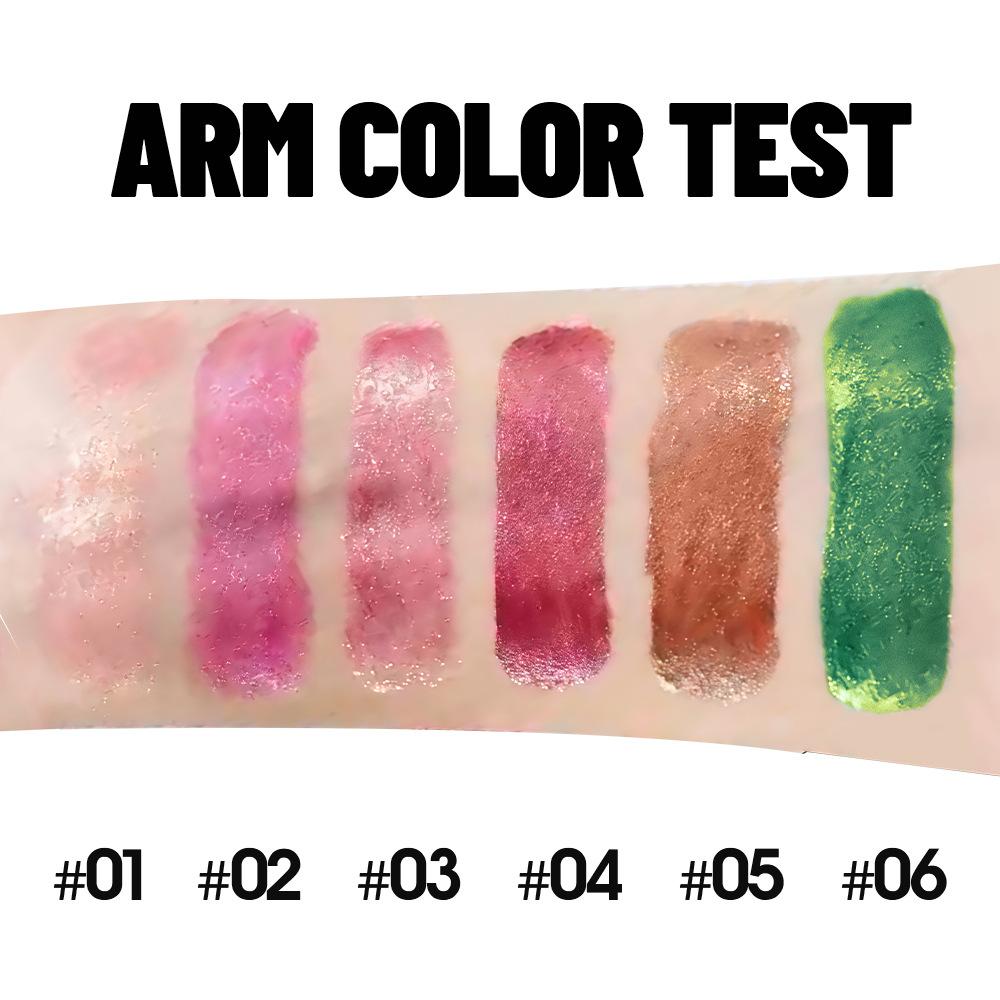 6 Colors Glitter 1pcs Lip Glaze Long Lasting Lip Gloss Waterproof Liquid Lipstick Makeup Lip Oil Lip Tint Moisturizing Lip Balm